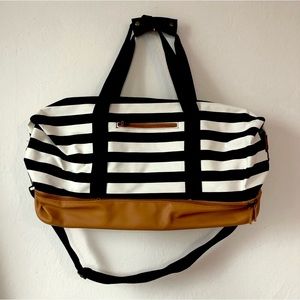DSW Striped Weekender Duffle Bag